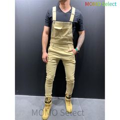 Men's Overalls/Jumpsuit, Camouflage Pattern, Denim, Distressed, Work Pants, All-in-One, Jumpsuit, Workwear, Long Pants, American Casual, Outdoor, Natural Style (hyd626)
