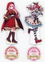 [Used] Acrylic Stand• Acrylic Panel: Mori Calliope & Crazy Ollie Acrylic Stand Set of 2: "Virtual YouTuber Hololive x FamilyMart"
