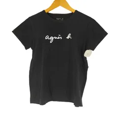 アニエスベー agnes b. PARIS ロゴプリント コットン クルーネック 半袖Tシャツ レディース  T2