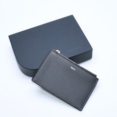 新品未使用 VALEXTRA ヴァレクストラ フラグメントケース SGNL0009028LOCCP99 ダークグレー ジップ付きカードホルダー カーフスキン 中古 4a007903
