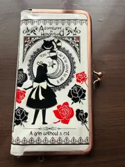 不思議の国のアリス Adventures in Wonderland がま口長財布 N