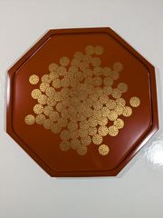 平安象彦 朱塗 菓子盆 漆器 蒔絵