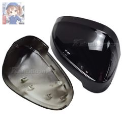 Audi A4 B9 (2017 and later) and A5/S5/RS5 (2016 and later) compatible rearview mirror cases and side mirror shells (left and right set), bright black.