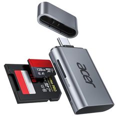 【新品】 Acer USB-C SD カードリーダー SD 4.0 2-in-1 SD/SDXC/SDHC/Micro SD (TF)/Micro SDXC/Micro SDHC用 UHS-II対応 iPhone15/16、iPad Pro/Air、MacBo