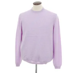 【新品アウトレット】セッテフィーリ カシミア Settefili Cashmere カシミヤ クルーネック プルオーバーニット ラベンダー【サイズ50/M】【メンズ】