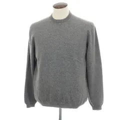 【新品アウトレット】セッテフィーリ カシミア Settefili Cashmere カシミヤ クルーネック プルオーバーニット グレー【サイズ50/M】【メンズ】