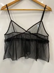 P682⚫︎ブランド不明⚫︎ビスチェ⚫︎レイヤード⚫︎ティアードデザイン⚫︎重ね着⚫︎シアー素材⚫︎レディース⚫︎size不明⚫︎黒