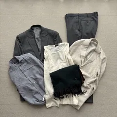 BARNEYS NEWYORK バーニーズニューヨーク ウール スーツ セット アップ ジャケット カットソー マフラー シャツ セット SET 80911 0022