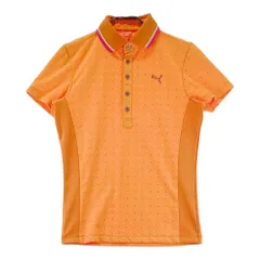 サイズ：S PUMA GOLF プーマゴルフ  半袖ポロシャツ ドット柄 オレンジ系 [240101774646] ゴルフウェア メンズ ストスト