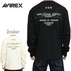 AVIREX アヴィレックス 783-6230027 長袖Ｔシャツ ロンＴ ネイビーステンシル NAVY STENCIL アビレックス トップス メンズ