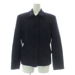 マドモアゼルノンノン mademoiselle NON NON MARLING ウールジャケット カシミヤ混 長袖 紺 ネイビー /GG