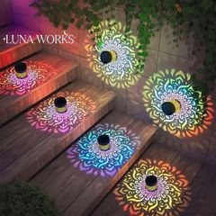 ウォールライト 樹脂 LEDライト 太陽光発電  花柄 アラビアン カラフル ソーラーライト 屋外 屋内 玄関 寝室 リビング パーティ 庭 ガーデン 幻想的 華やか綺 麗 美しい ２個セット