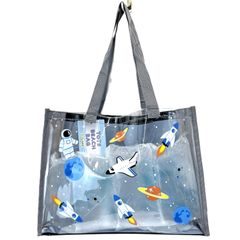 新品未使用 宇宙 宇宙飛行士 プールバッグ  マチあり プール 海 レジャー 習い事 男の子 女の子