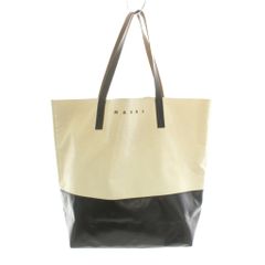 ブラックホワイトロゴ肩掛けショルダー付きトートバッグ海外ノベルティ
