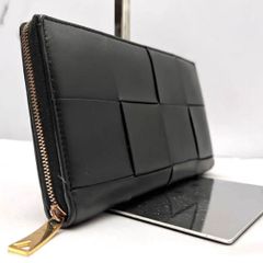 ◇極美品◇バレンシアガ ラウンドジップ長財布 ブラック×シルバー旧