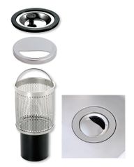 Brand new mini kitchen drain refresh 3-piece set for compact kitchen sinks and washbasins.Stainless Plate-type waste receptacle, garbage basket, food waste container, made in Japan, LKM0005 0d81c588
