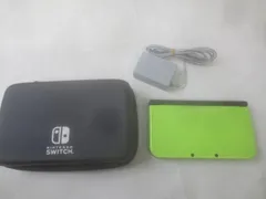 ゲーム New ニンテンドー3DS LL 本体 動作品 RED-001 ライムブラック 周辺機器付き 中古品