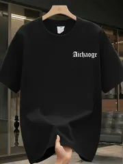 ユニセックス Tシャツ 半袖 黒 プリント