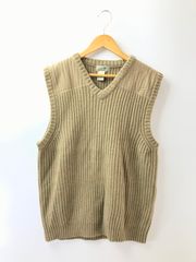 【中古品】 L.L.BEAN エルエルビーン LAMB'S WOOL COMMAND KNIT VEST CAMEL ウール コマンド ニット ベスト 【146-260924-rt-48-tagh】