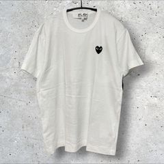 定価：7700円 PLAY COMME des GARCONS T-Shirt With Black Emblem AX-T353 WHITE L プレイ コムデギャルソン Tシャツ ブラックエンブレム ホワイト
