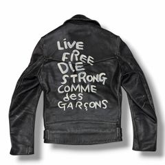 Lewis Leathers × COMME des GARCONS LIGHTNING FOREVER ライトニングファーエバー レザージャケット ルイスレザー × コムデギャルソン KZ-J001 ブラック 34 （20939M）