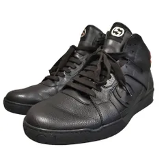GUCCI グッチ Rebound インターロッキングG ハイカット スニーカー 295322 9 ブラック/レッド メンズ