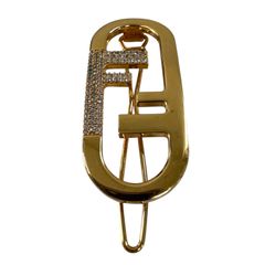 フェンディ FENDI オーロック ヘアクリップ ゴールド ラインストーン
