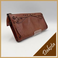 Dakota ダコタ フォンス 長財布 チョコ ラウンドファスナー ブラウン 茶 Dakota（ダコタ）長財布 ラウンドファスナー フォンス 本革 レザー 型