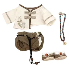 【新品】 niannyyhouse　上着　ズボン　ドレス　靴　付属品　古式漢服　20cm ぬいぐるみ 服　綿人形　着せ替え (A)