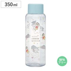 水筒 350ml 六角ブローボトル クレヨンしんちゃん パステルスター （ 直飲み プラボトル ダイレクトボトル マグボトル 常温 軽量 クリア BPAフリー 直のみ ボトル スリム 健康 ドリンク クリアボトル ウォーターボトル かわいい )