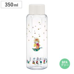 水筒 350ml 六角ブローボトル 水森亜土 （ 直飲み プラボトル ダイレクトボトル マグボトル 常温 軽量 クリア BPAフリー 亜土ちゃん 直のみ マグ ボトル スリム 健康 ドリンク クリアボトル ウォーターボトル かわいい )