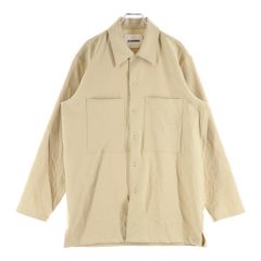 JIL SANDER (ジルサンダー) スナップボタン フロントポケット長袖シャツ ベージュ #39 JSMT601232 MT442700
