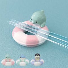 箸置き うきわ箸置き （ はしおき カトラリーレスト レスト カトラリー置き 陶器 愛らしい かわいい ユニーク 個性的 遊び心 癒し )