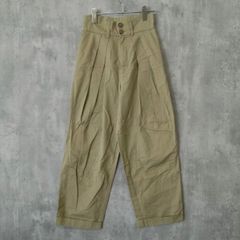 forksy. フォルクシー ボトムス カジュアルパンツ M ベージュ系 春夏秋冬 オールシーズン タック ワイドパンツ チノパンツ ハイウエスト カジュアル レディース ラ・ヴェリタ古着 260831-3058