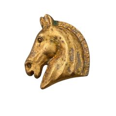 180053 HERMES エルメス シュヴァル ホースヘッド イヤリング　左耳 ゴールド