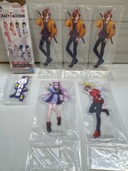 【L6-88】△ CrazyRaccoon CR アクリルスタンド・ネームラバーチャーム　だるまいずごっど　ありさか　Serry   Ras  6点セット　内袋未開封
