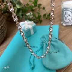 ティファニー　ハードウェアスモールリンクネックレス　シルバー　現行販売品