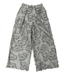 GANNI ガニー フローラル ワイドパンツ W0401 サイズ38 グレー ウィメンズ タグ付 未使用 ▲(143)