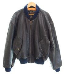 ヴィンテージ Vintage 90s WASHINGTON POST Leather Bomber Flight Jacket レザー 本革 ボンバー フライト ブルゾン 雰囲気 M ジャケット ブラック Mサイズ 103MT-5492