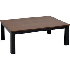 [山善] こたつ テーブル 長方形 幅105cm×奥行75cm リバーシブル天板 中間入切スイッチ 温度調節無段階 ブラック×ブラウン EYC-105752(BK/MBR)