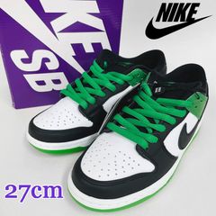 【未使用】NIKE ナイキ SB DUNK LOW CLASSIC SB ダンク ロー クラシック スニーカー 27cm クラシック グリーン×ブラック×ホワイト BQ6817 302 箱付 スケートボード ベトナム製