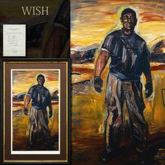 真作】【WISH】荻須高徳「街角のレストラン」リトグラフ 1981年作 直筆