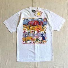 〜00s　archive　新品未使用タグ付　dead stock　デッドストック　Ayers Rock　オーストラリア風景画　コアラ　カンガルー　ポップアートグラフィック　マルチカラー　スーベニア　お土産　白Tシャツ　M　Y2K　一点物　art T-shirt