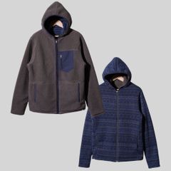 ノースフェイス THE NORTH FACE リバーシブル ジップパーカー S グレー ネイビー フリース ジップパーカー ボアパーカー ユニセックス ニットパーカー ストリート テック 古着 Z269