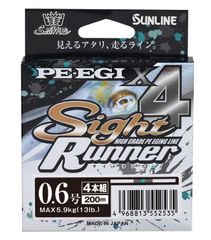 サンライン ソルティメイト PE-エギ サイトランナー×4 200m 0.5号｜エギング PEライン 道糸｜釣具 【メール便発送】