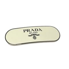 PRADA(プラダ) バレッタ美品 - 白×シルバー