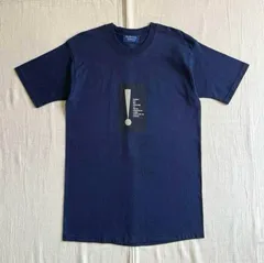 90s　vintage　ヴィンテージ古着　Bellevue Blume　ビックリマーク　！　感嘆符　メッセージロゴプリント　半袖Tシャツ　カットソー　ネイビー　一点物　L　Y2K　C-BOY　ストリート　 exclamation mark print-t
