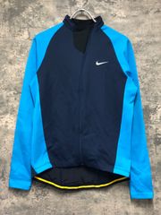 KL650 ナイキ NIKE 長袖 サイクルジャージ 水色 ネイビー M 裏起毛