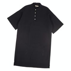 美品 ザ ロウ THE ROW ワンピース シャツ ブラウス ポロシャツ 半袖 ショートスリーブ ジャージー トップス イタリア製 レディース XS/S レーヨン ブラック 古着