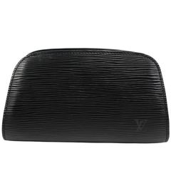 【ルイヴィトン】本物 LOUIS VUITTON ドーフィーヌPM エピ ポーチ M48442 ノワール 小物入れ マルチケース 化粧ポーチ レザー フランス製